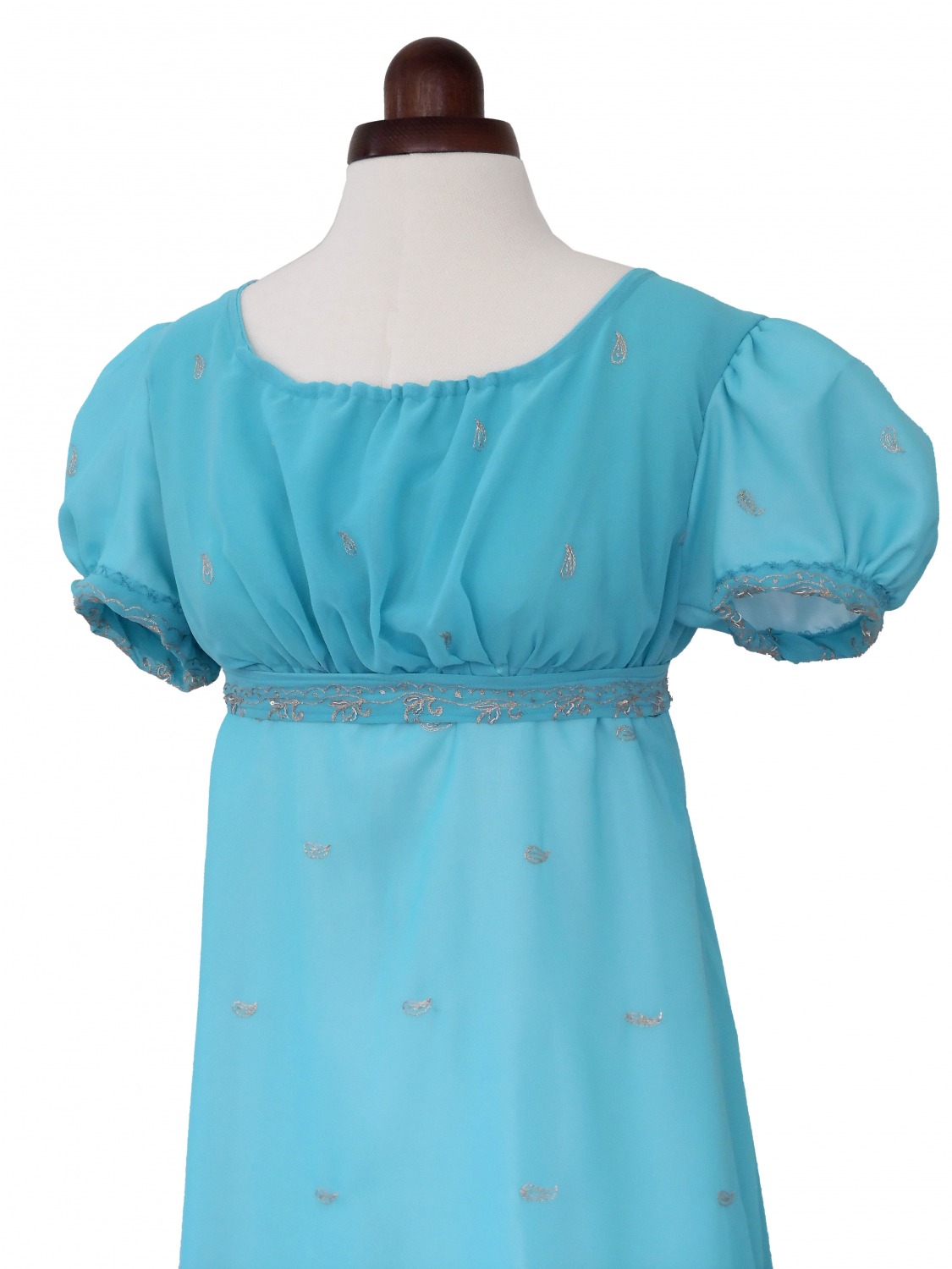Ladies 19th Century Jane Austen Regency Evening Ball Gown Costume Size 10 -12 Image
